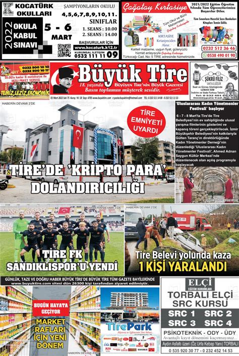 Büyük tire gazetesi haberleri